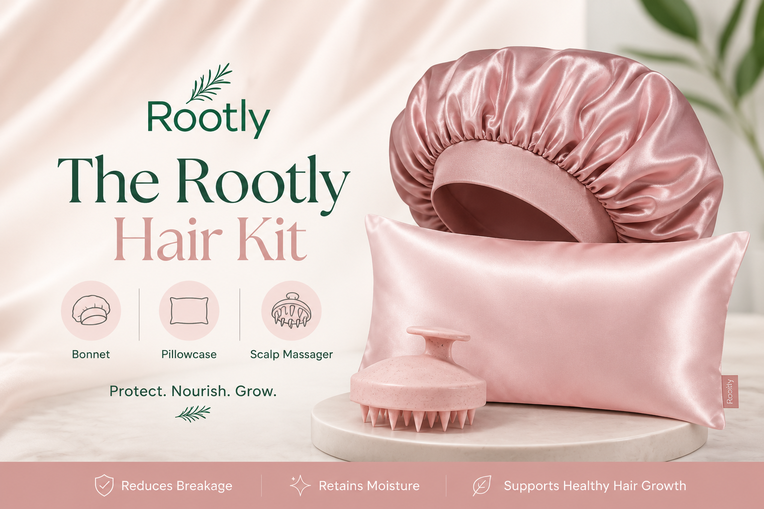 The Rootly Hair Kit — Complete Nighttime Hair Care Set
